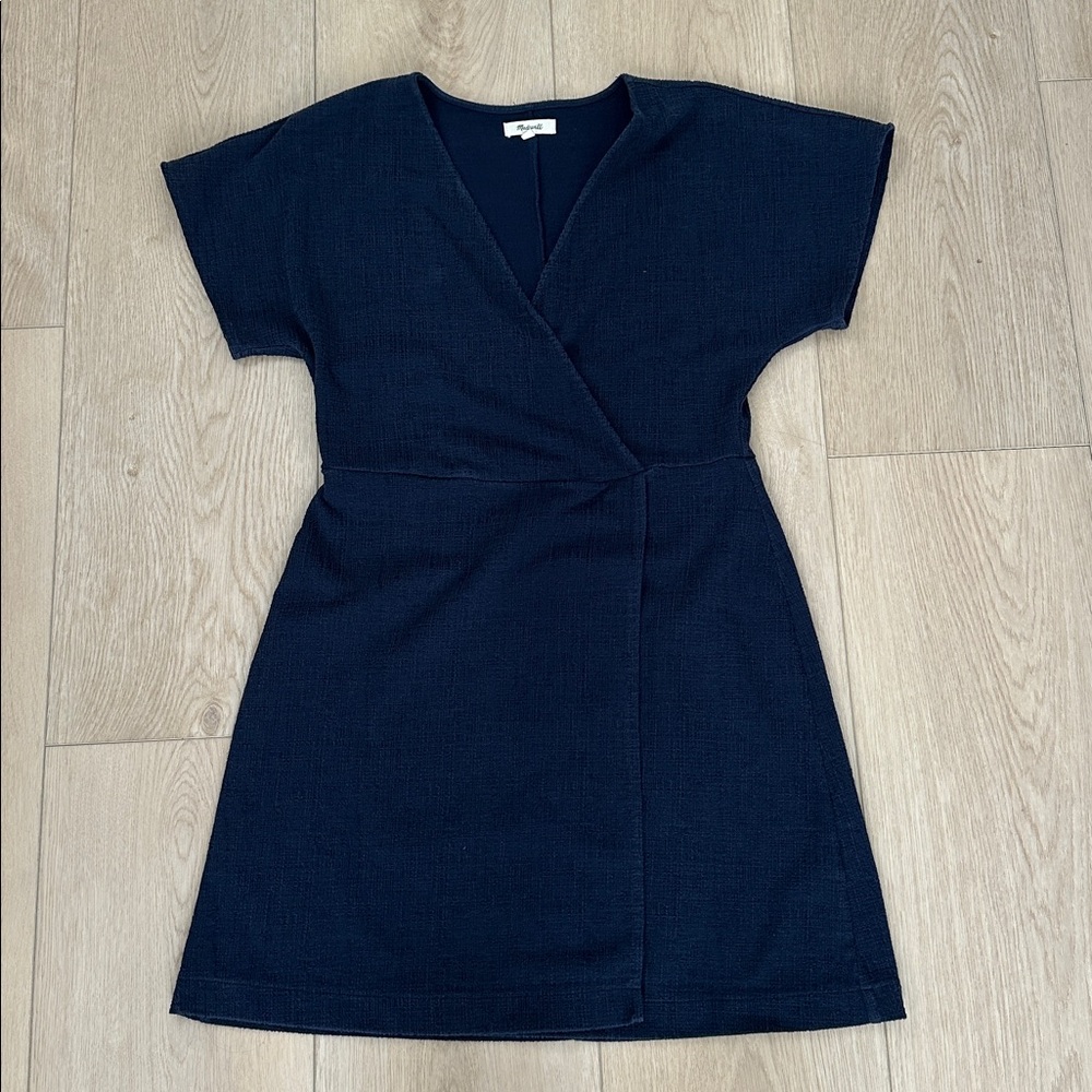 Madewell Cross-Front Flutter-Sleeve Mini Dress